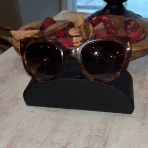Prada PR 17OS Tortoise Shell Swing Cinema Sunglasses